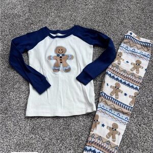 Gymboree Gingerbread Pajama Set - Navy and White